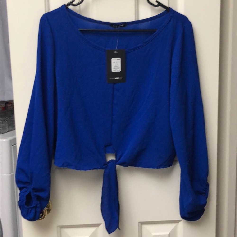Blue Crop Top